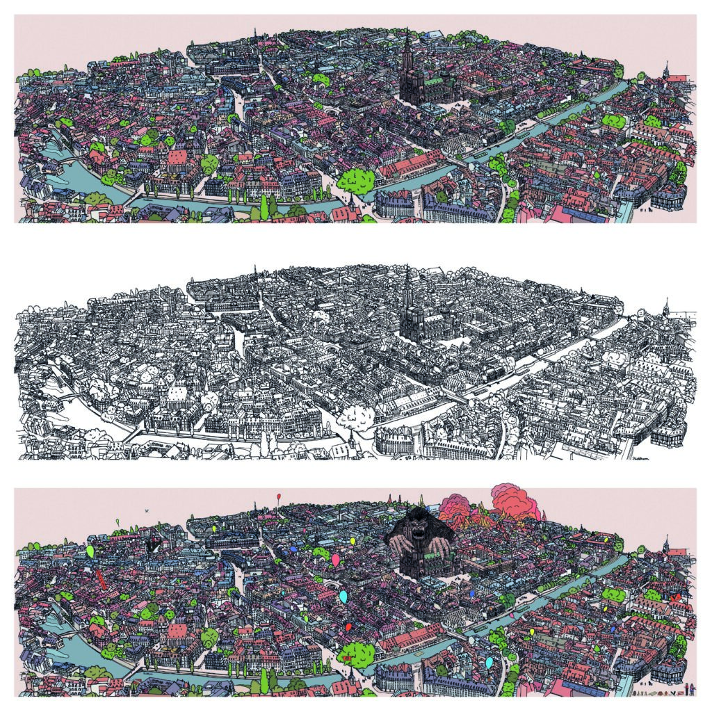 Illustration de Strasbourg par Olivier Deichtmann disponible au concept store l'Écrin