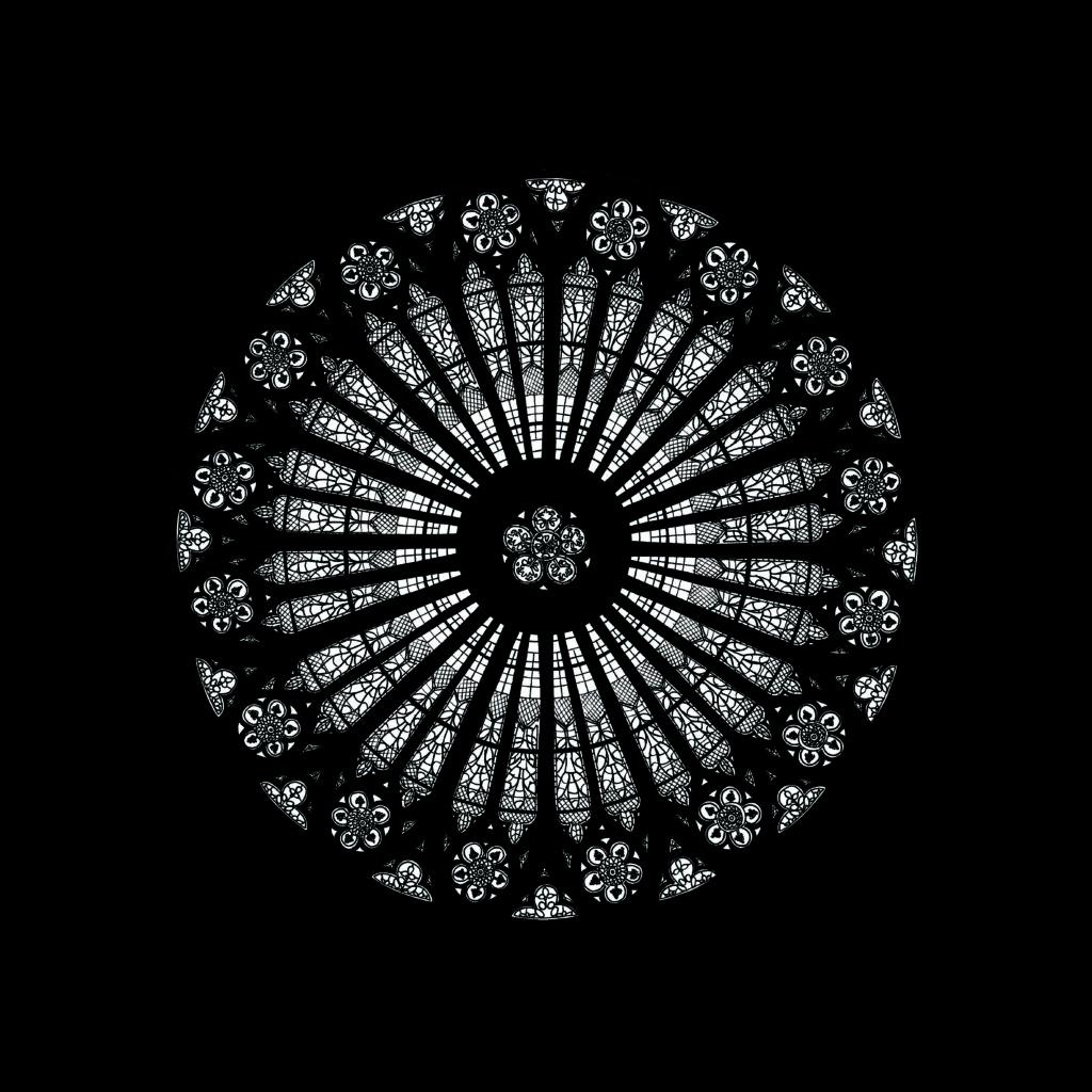 Illustratrion de la rosace de la cathédrale de Strasbourg par Olivier Deichtmann