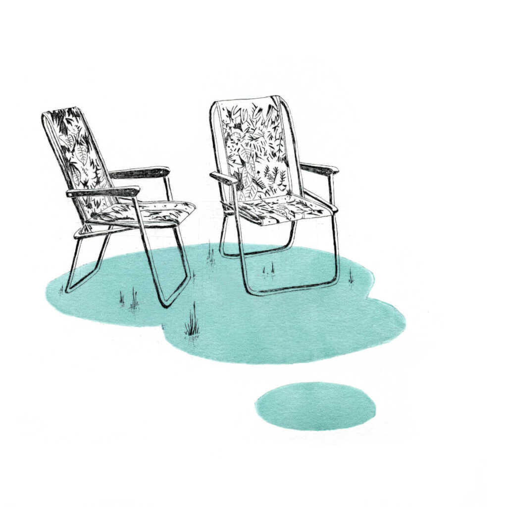 Illustration chaises de Mélanie Vialaneix, créations disponibles dans le concept store l'Écrin à Strasbourg