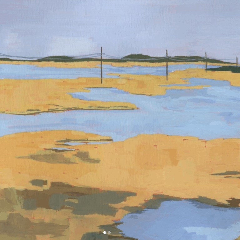 Illustration paysage de Jaune, Jeanne Tocqueville, disponible dans le concept store L'Écrin à Strasbourg