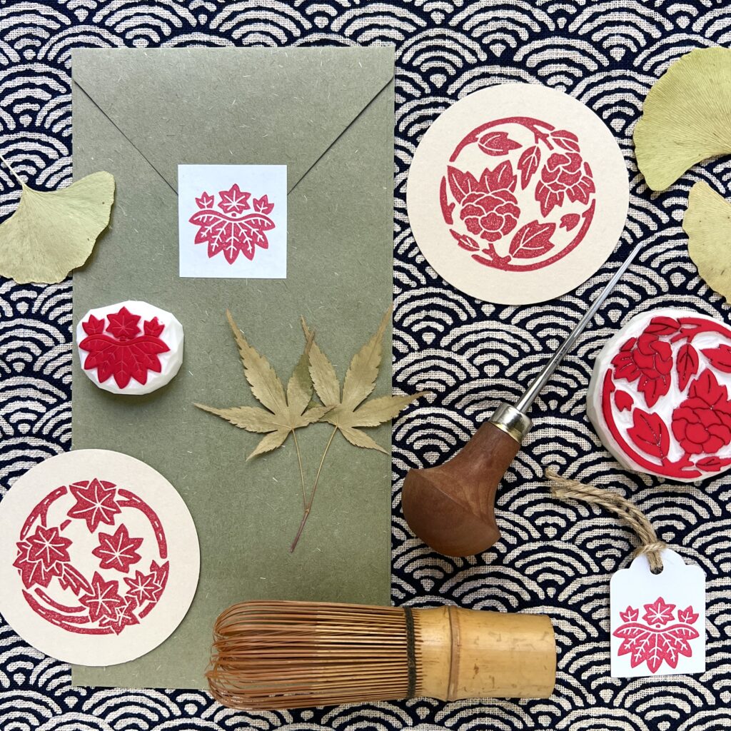 Tampons sceaux japonais gravés à la main par Le Héron Graveur, disponibles à la boutique de créateurs Le Générateur à Strasbourg
