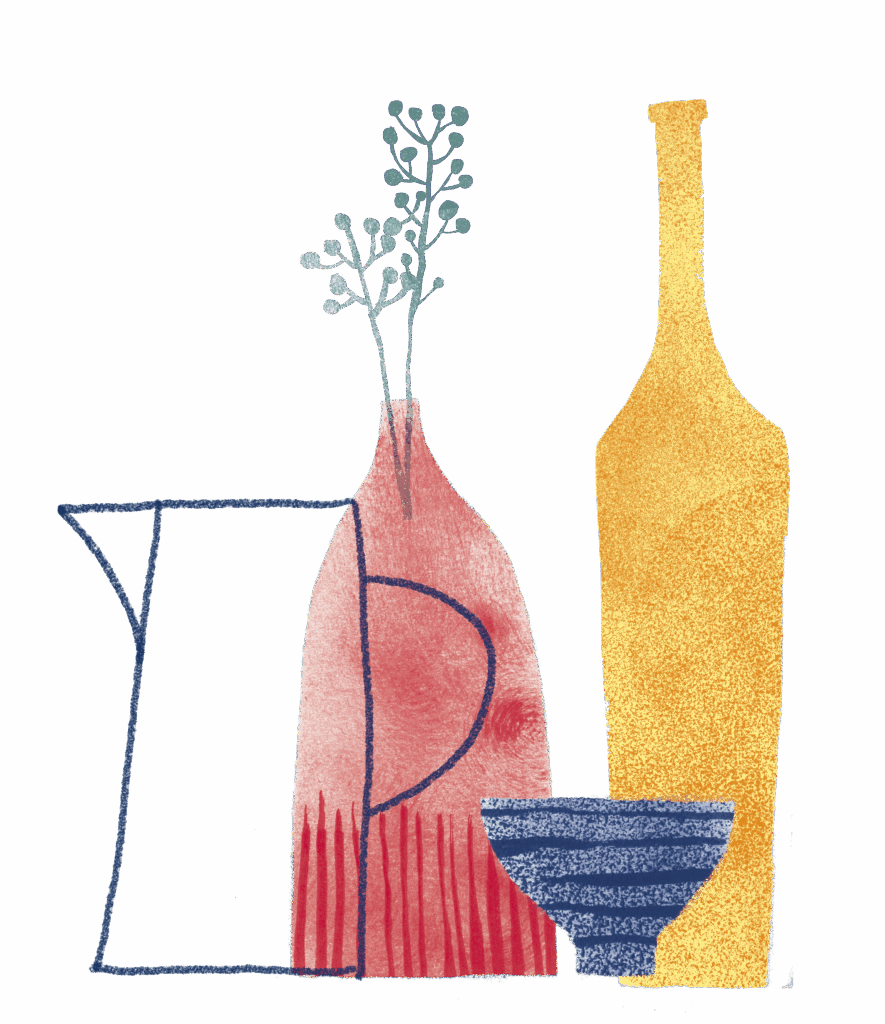 Illustration de céramiques par Mélanie Vialaneix
