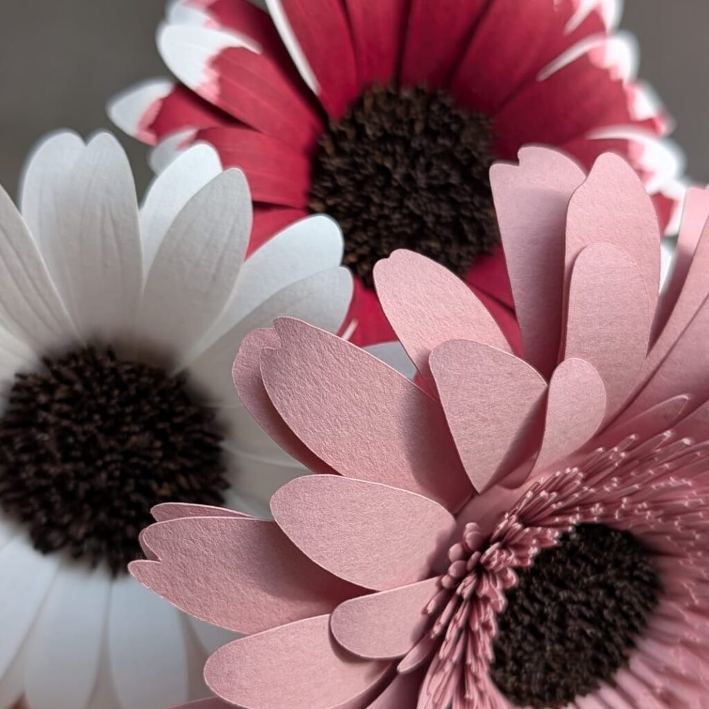 Fleurs en papier réalisées à Strasbourg de Limyla, disponibles au Générateur