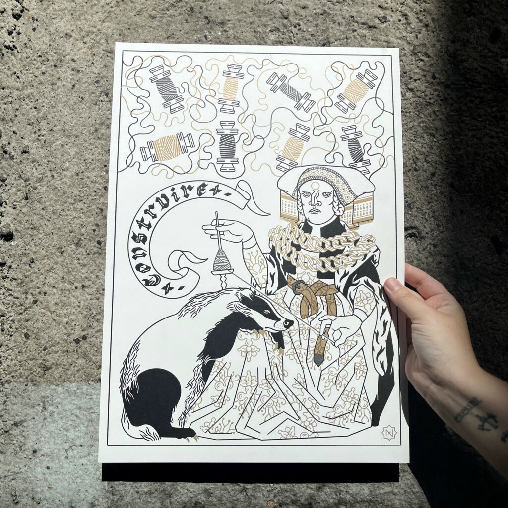 Illustration, risographie de Le Page Novembre