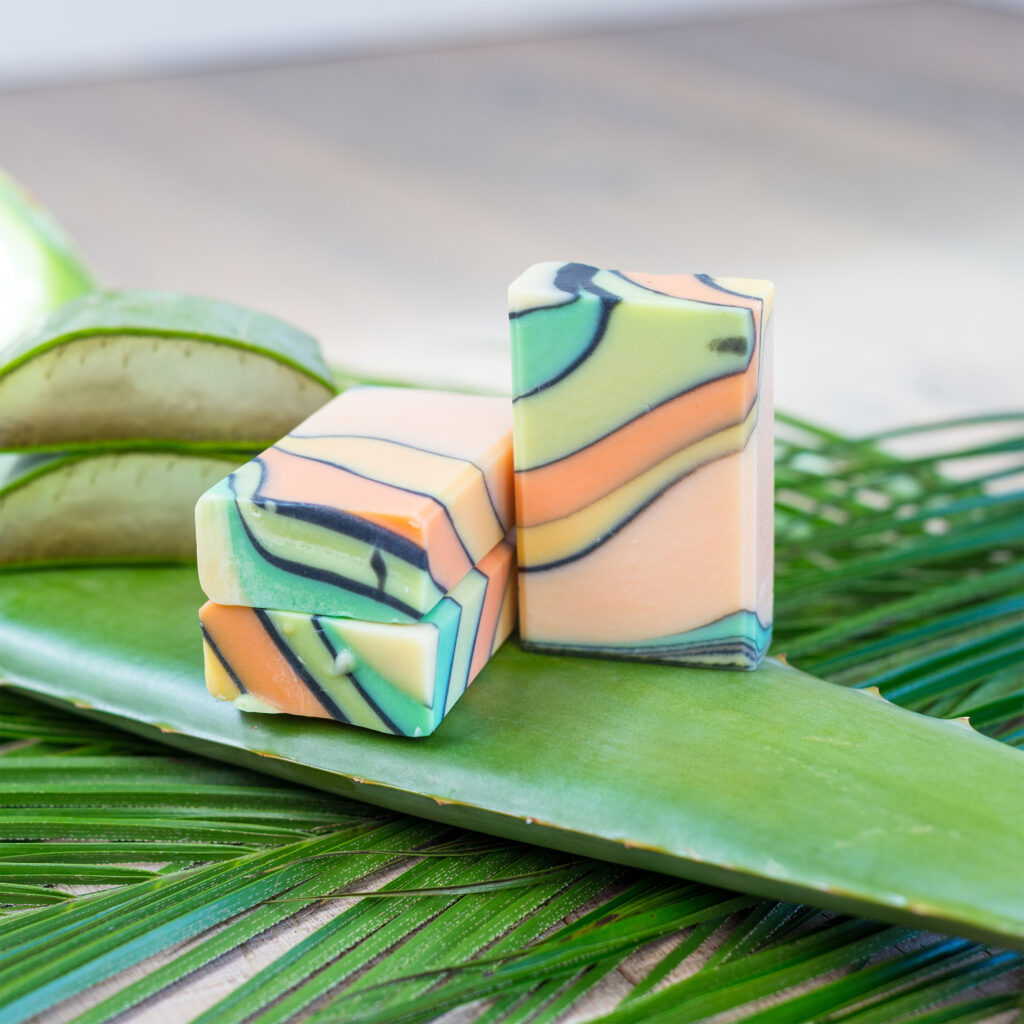 Savon à l'aloe vera artisanal de Les perles du lac