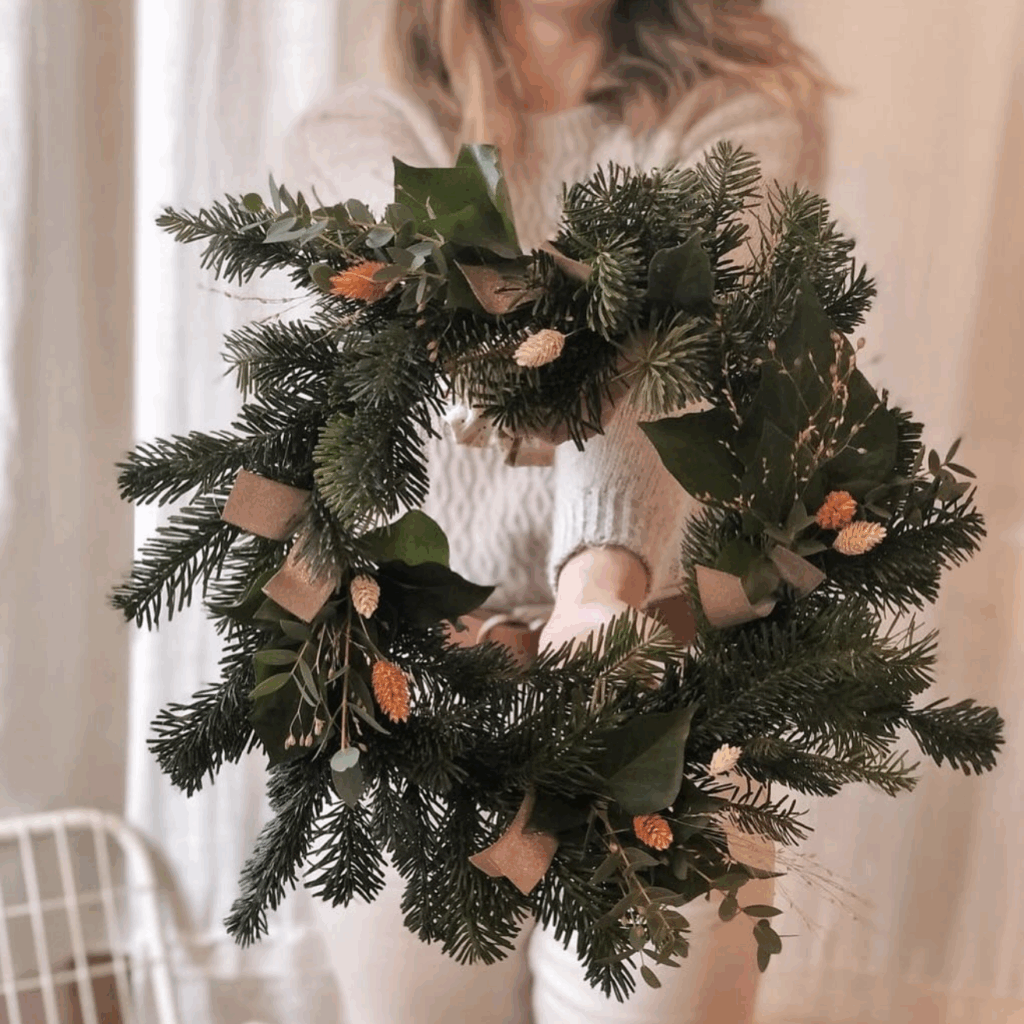 Atelier créatif couronne de Noël à Strasbourg