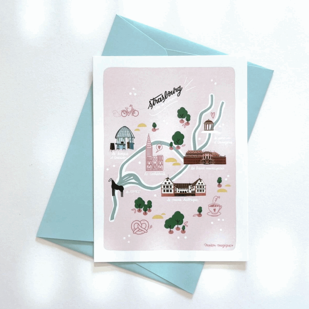 Carte plan de Strasbourg par Maison Magique
