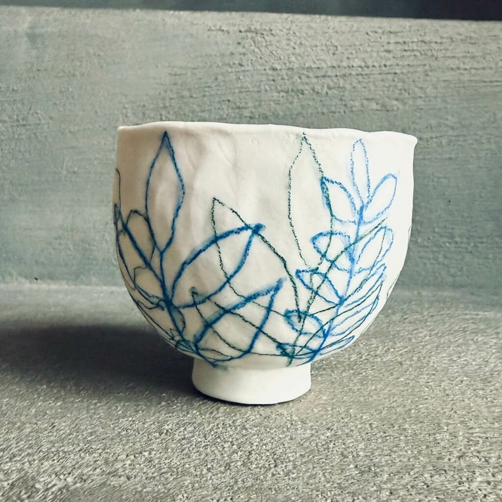 Bol en céramique motifs végétaux Martha Stahlkopf