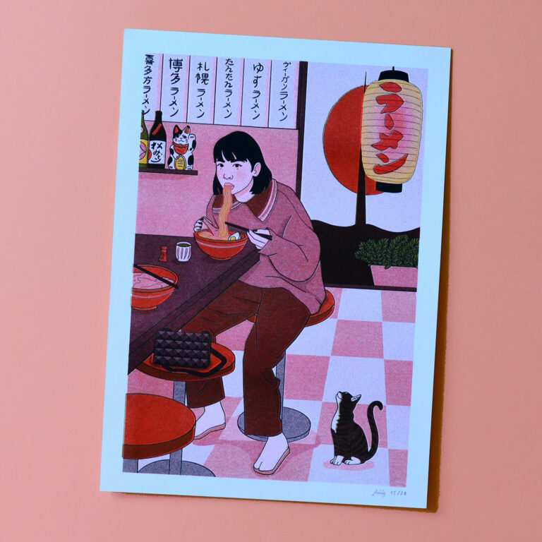 Illustration japonaise ramen par Amypiou