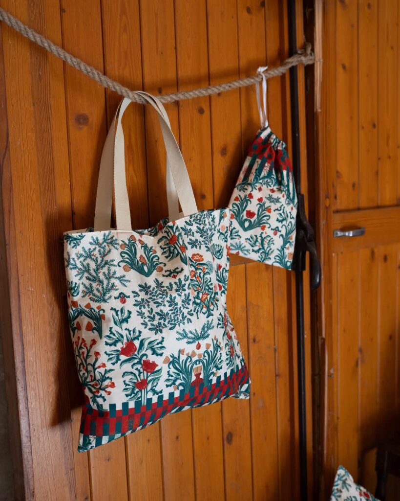 Tote bag avec le tissu de l'étoffe de Noël de Mulhouse 2026